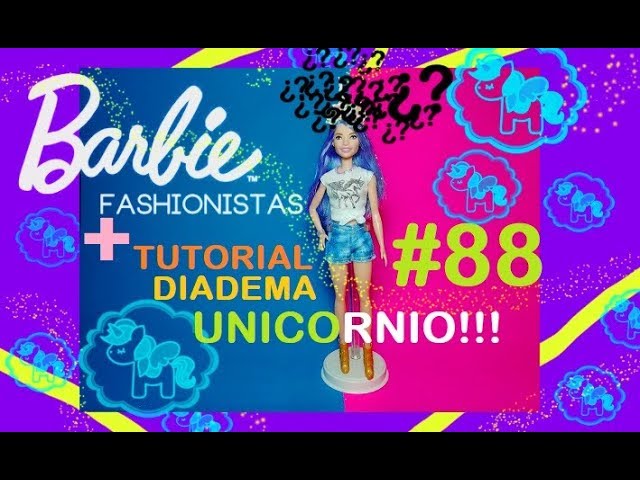Vídeo relacionado con Barbie Muñeca Fashionistas n.244 con Pelo marrón con mechas moradas, Top Floral Morado y Falda a Juego con Accesorios como Diadema y Sandalias, JJN57