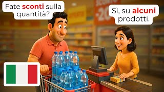 🇮🇹 Italian Grocery Shopping with 15 Real Conversations for A1-A2 Begin