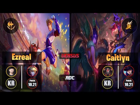Ruler EZREAL (ADC) [Conqueror] VS CAITLYN - Grandmaster KR Patch 10.21