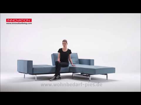 Innovation Schlafsofa Splitback mit Armlehne
