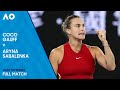 Coco Gauff v Aryna Sabalenka Full Match | Australian Open 2024 Semifinal