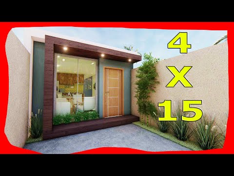House of 4x15 ONE Floor 2 BEDROOMS Facades of Modern Houses