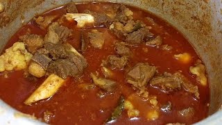 Mutton curry recipe in telugu || mutton gravy curry