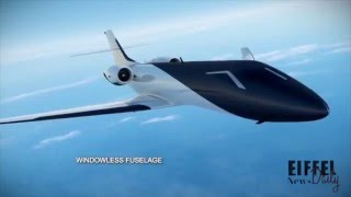 Un avion futuriste, surfer dans les nuages !
