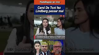 Lindberg faz cara de choro após lapada de Carol De Toni