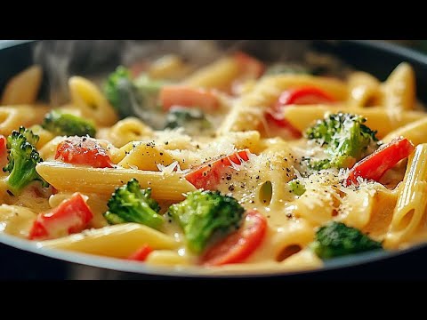 Only 4 ingredients and 15 minutes! The ideal dinner if you are short on time. Broccoli Noodle Pan