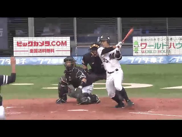 【4回裏】迷わず初球打ち!! マリーンズ・中村が貴重なタイムリーヒット 2015/9/27 M-H