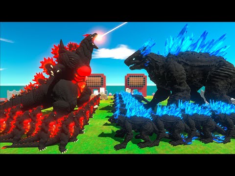 Dark Monster War - Growing Devil SUPER GODZILLA VS Dark SHIMO - Animal Revolt Battle Simulator