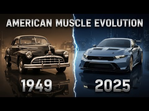 American Muscle Car Evolution (1949-2025)