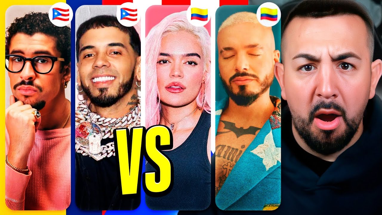 PAPI GAVI REACCIONA A "¿QUÉ CANCIÓN DE REGGAETON ELIGES?" COLOMBIA VS. PUERTO RICO