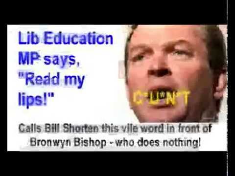 Christophe Pyne swears at Bill Shorten (AMPLIFIED CLEAR VERSION)