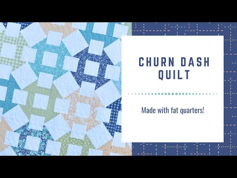 Churn Dash quilt tutorial {make this traditional block quilt with fat quarters!}