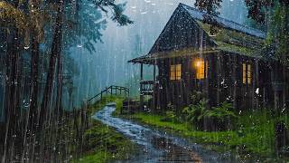 Fall Asleep Instantly to a Heavy Thunderstorm - Intense Rain & Powerful Thunder at Night