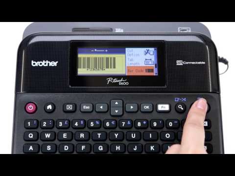 Brother P-Touch: How To Add Barcode