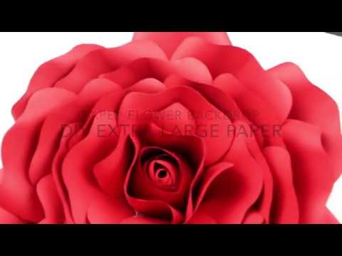 Extra Large Rose Template | DIY Paper Flower Backdrop for Wedding/Events