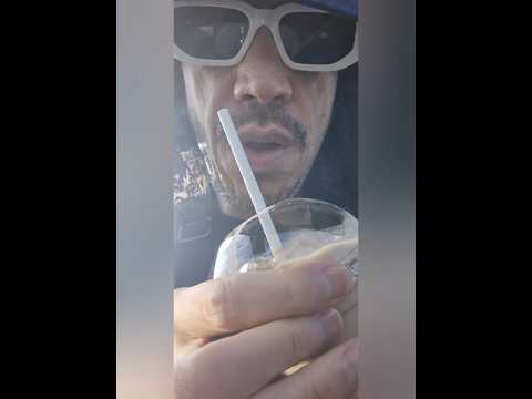 skinny little straw with my iced coffee