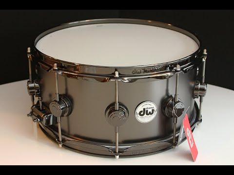 DW Collectors Satin Black Over Brass 6.5" x 14" Snare Drum w/ VIDEO! image 8