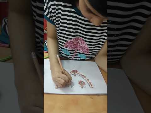 Copying the design of south indian necklace...🤗😘