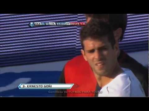 Gol de Goñi. Quilmes 2 - Colón 0. Torneo Inicial 2012. Fecha 13. Fútbol Para Todos