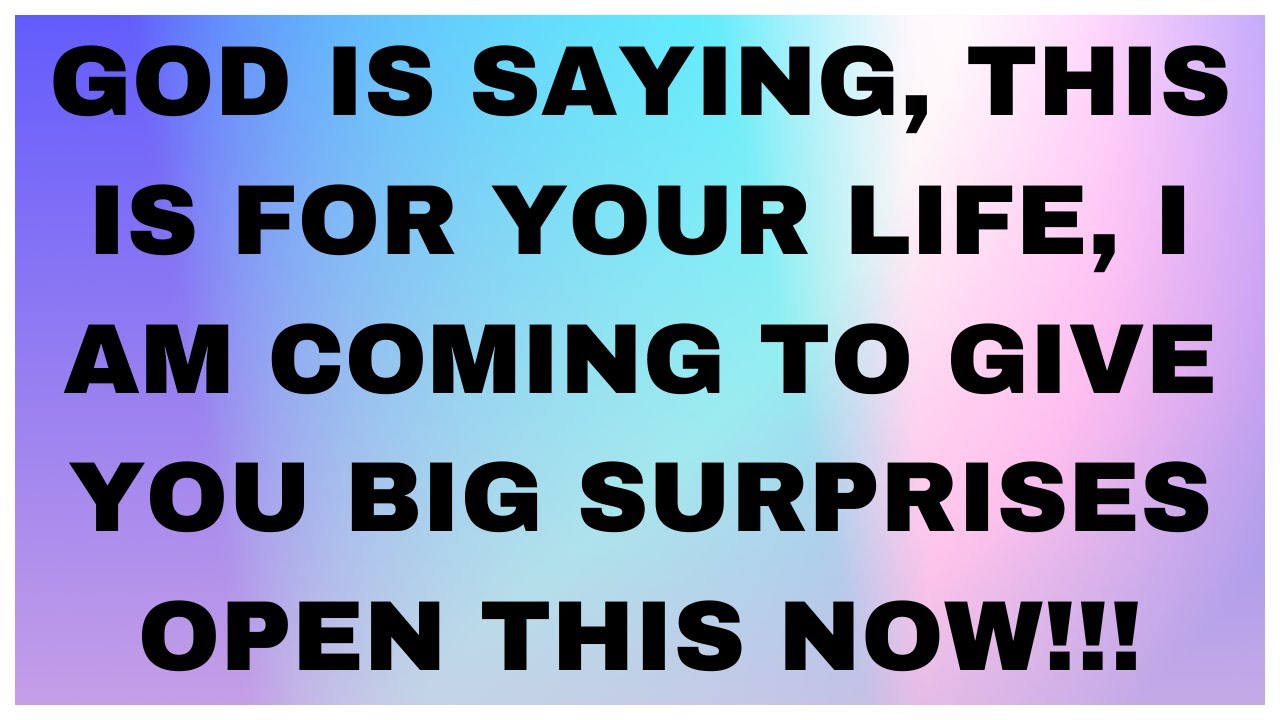 GOD IS SAYING, THIS IS FOR YOUR LIFE, I AM COMING TO GIVE YOU BIG #godmessage #jesusmessage