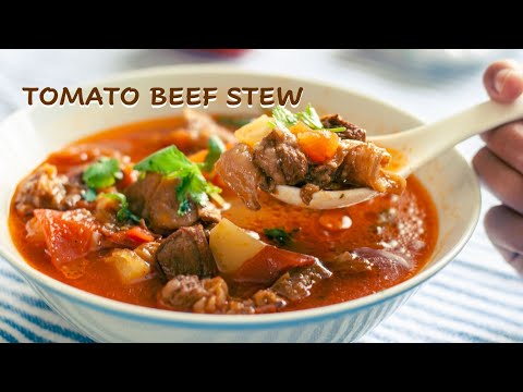 The best tomato beef stew recipe | one pot meals |...