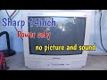Sharp 14inch CRT TV Power Only No Picture And Sound Tutorial Repair
