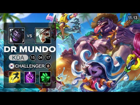 Dr Mundo Top vs Riven - KR Challenger Patch 11.13