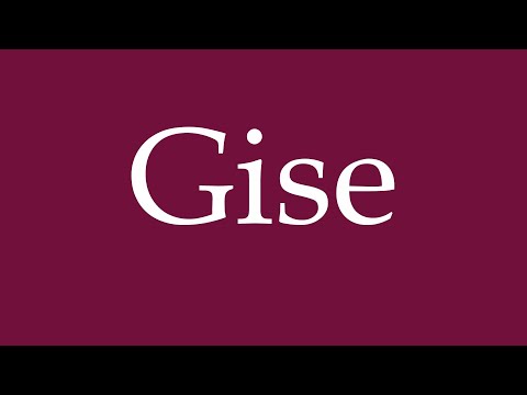 How to Pronounce ''Gise'' Correctly in German