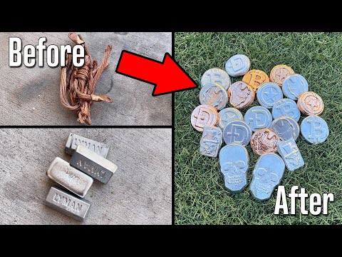 Casting Custom Zinc And Copper Coins - Super Easy DIY Coin Making At Home