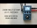 Zoom Multistomp Lo-Fi Patches - Demo with synths, drums and more