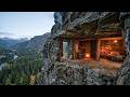 Warm and Cozy Underground Shelter on a Cliff | Solo Bushcraft Survival in Deep Wilderness DEFAULT Thumbnail
