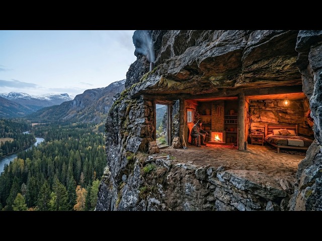 Warm and Cozy Underground Shelter on a Cliff | Solo Bushcraft Survival in Deep Wilderness SDDEFAULT Thumbnail