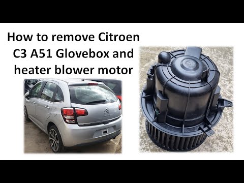 How to Remove Citroen C3 heater blower motor A51 , 2010-2016
