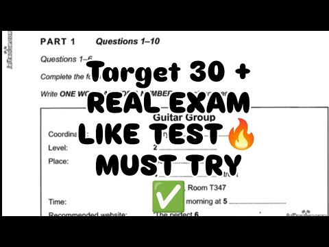 GUITAR GROUP I IELTS EXAM LISTENING WITH ANSWERS I#ielts #ieltslistening