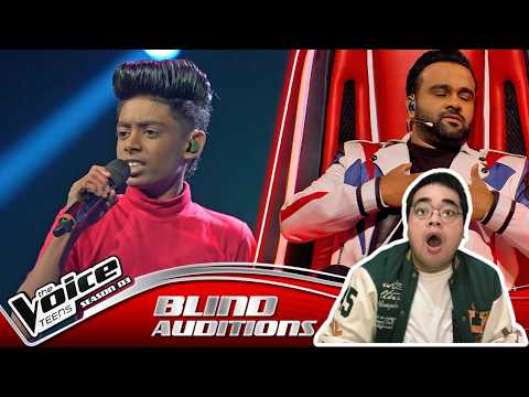 Vibhusha Nayanajith | Pem Sihine (පෙම් සිහිනේ ) | Auditions | The Voice Teens Sri Lanka S3 REACTION