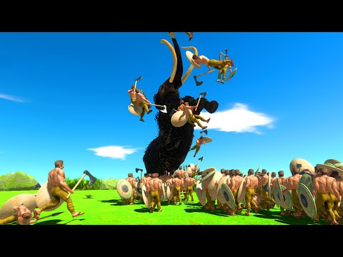1 vs 100 - Mammoth vs Ancient Humans (Crixus The Gaul) - Animal Revolt Battle Simulator