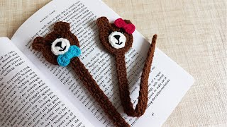 Easy Crochet Bookmark Tutorial for Beginners 🐻 Bear Bookmark Crochet 🧶