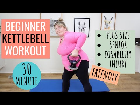 ALL STANDING Beginner FULL BODY Kettlebell Workout / Plus Size, Senior, Disability, Injury FRIENDLY