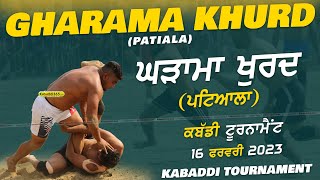 Gharama Khurd (Patiala) Kabaddi Tournament 16 Feb 2023
