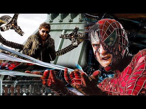 Spider-Man vs Doctor Octopus 🕷️🔥 | Tobey Maguire First Fight | Spider-Man 2 (2004)
