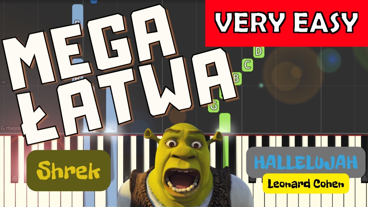 🎹 Hallelujah/Alleluja (Leonard Cohen, SHREK) - Piano Tutorial (MEGA ŁATWA wersja) (VERY EASY) 🎹