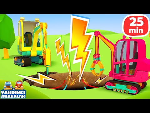 Yardımcı Arabalar - Çizgi film - TÜNEL, TAKSİ;, GARAJ - Erkek çocuklar için ÖZEL BÖLÜMLER