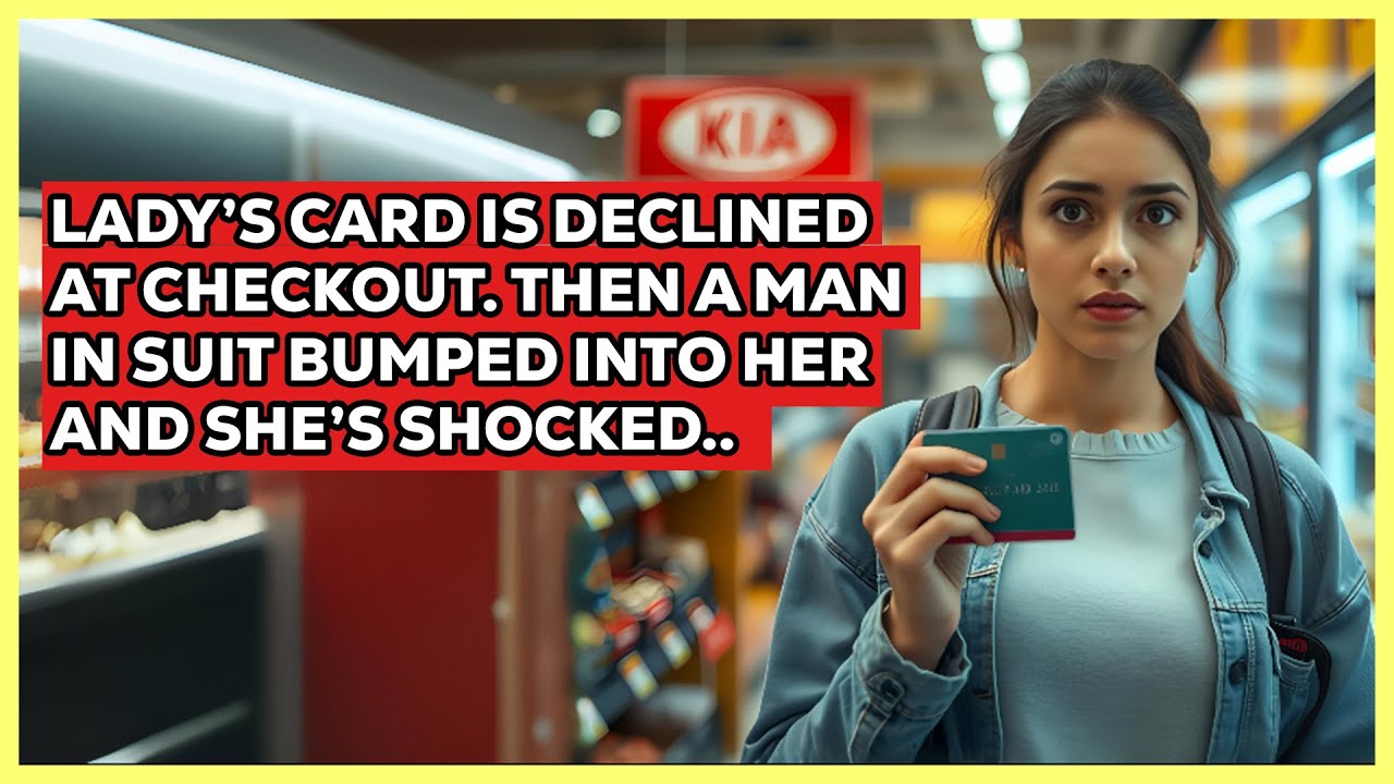A Lady’s Card Is Declined at the Checkout  Then a Man in a Suit Bumps Into Her, and She’s Shocked