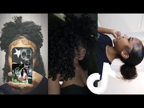 Natural black girl hairstyle 👩🏾‍🦱🤍 || TikTok...
