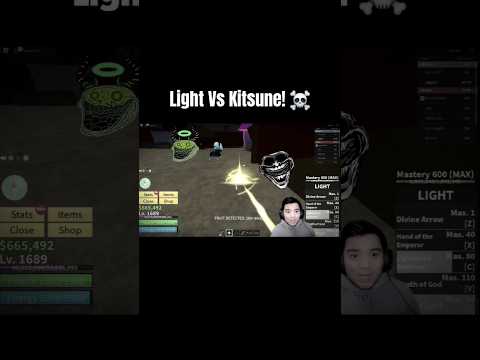 Light Vs Kitsune! ☠️ + Fruit Spawned! #bloxfruits #roblox