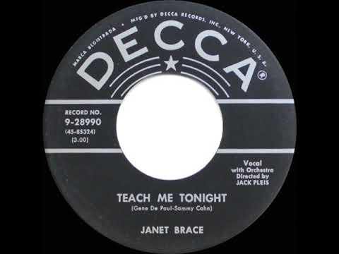 1st RECORDING OF: Teach Me Tonight - Janet Brace (1953)