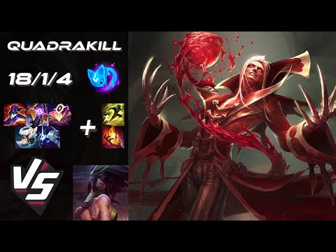 MID Vladimir vs Akali [QUADRAKILL] - EU Challenger Patch 25.S1.7