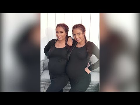 Tvillingarna som blev gravida nästan samtidigt - Nyheterna (TV4)