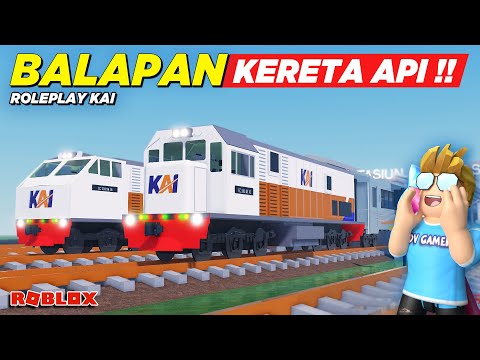 BALAPAN KERETA API FULL INTERIOR DI ROBLOX !! ROLEPLAY GAME KAI - Roblox Indonesia