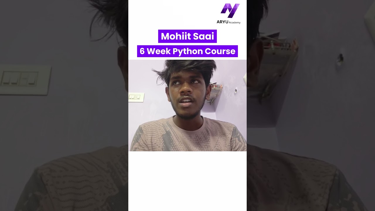 Aryu Academy Chennai student testimonial video 10